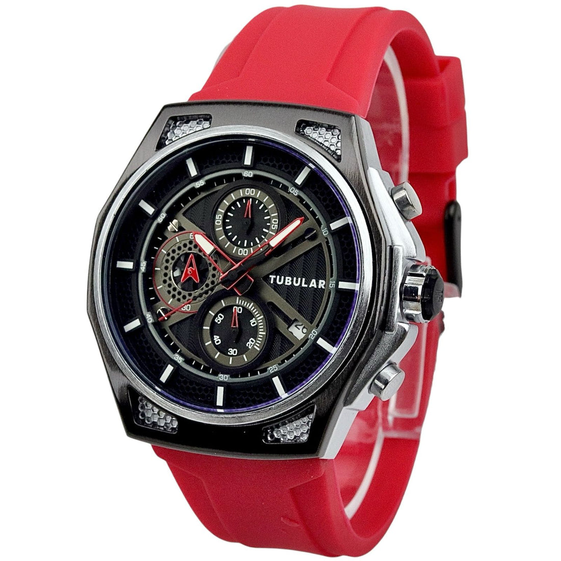 Tubular - Chronograph Watch - Silicon Strap - TB-118 image 0