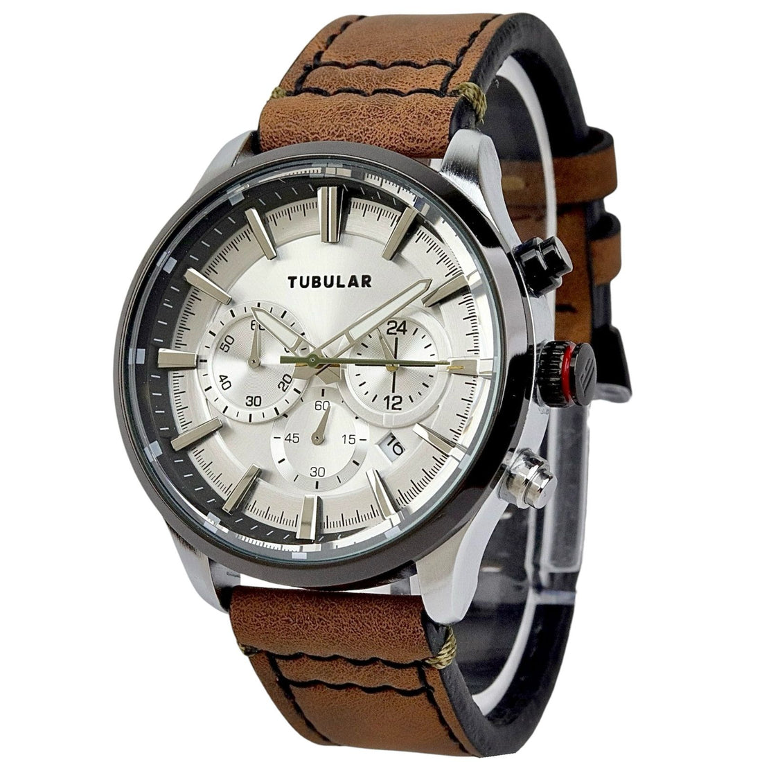 Tubular - Chronograph Watch - Leather Strap - TB-103 image 0