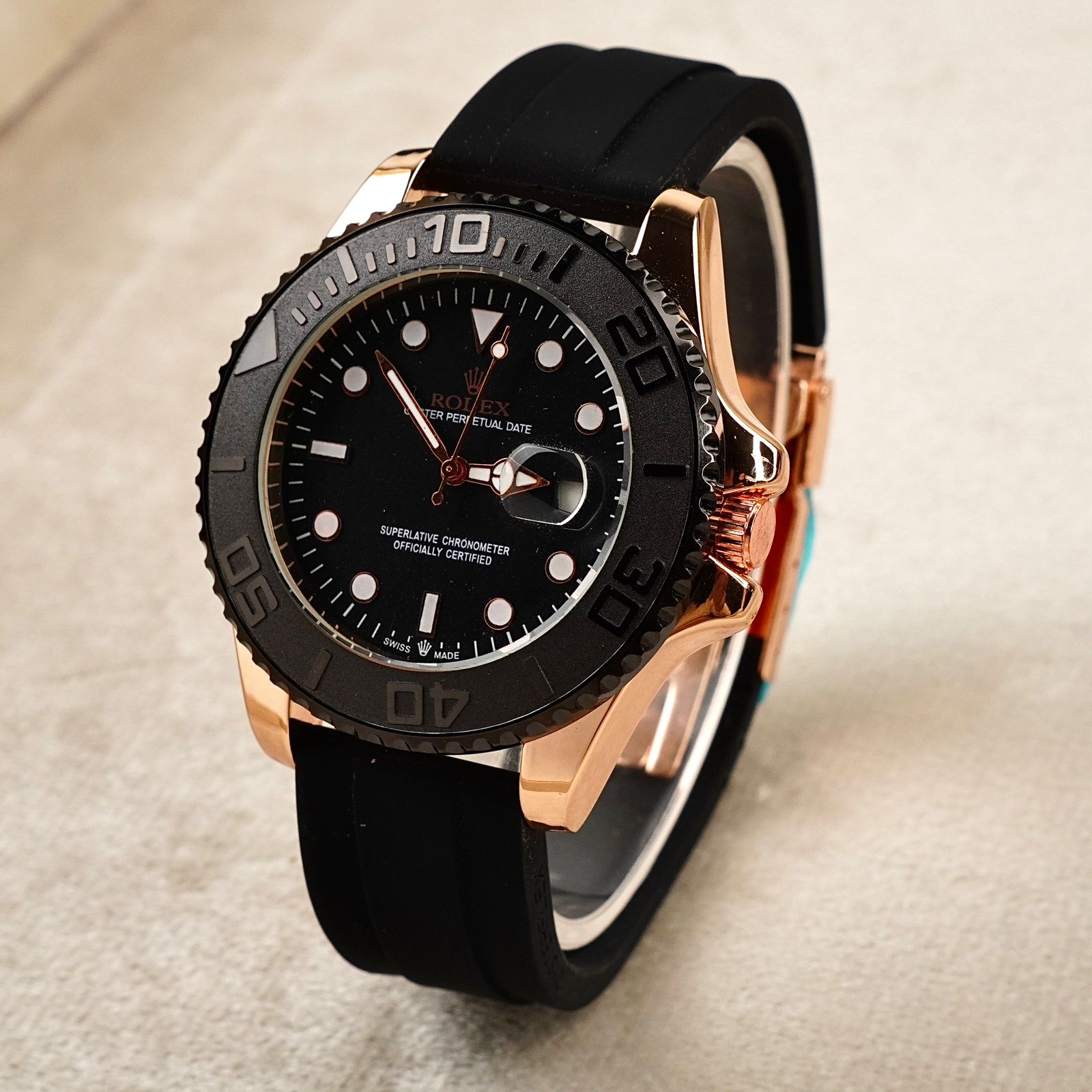 RLX - Silicon Strap - Master Lock - Men Watch -  C-1172 image 3