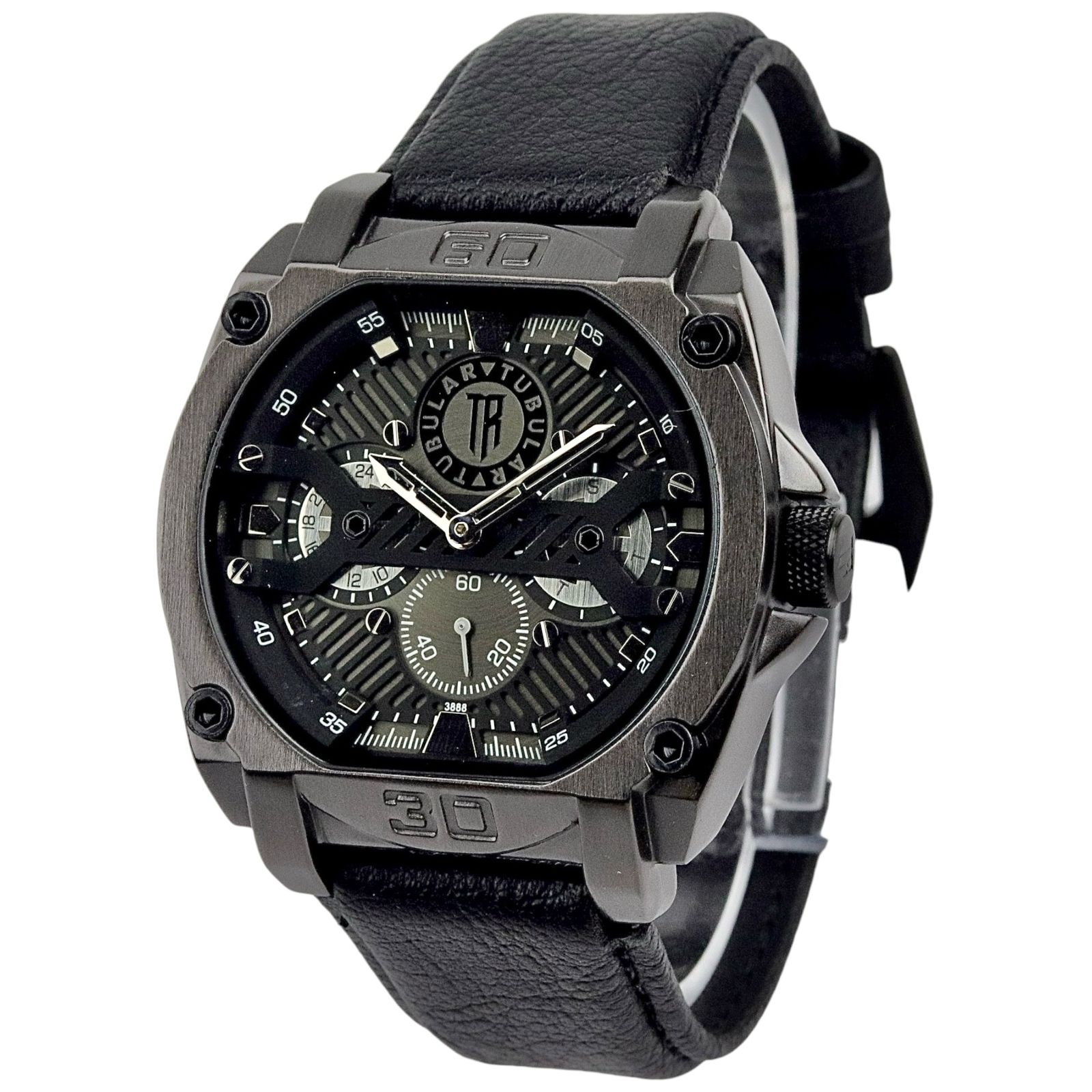 Tubular - DownSecond Watch - Leather Strap - TB-123 image 1