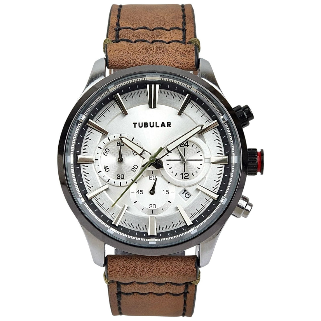 Tubular - Chronograph Watch - Leather Strap - TB-103 image 0