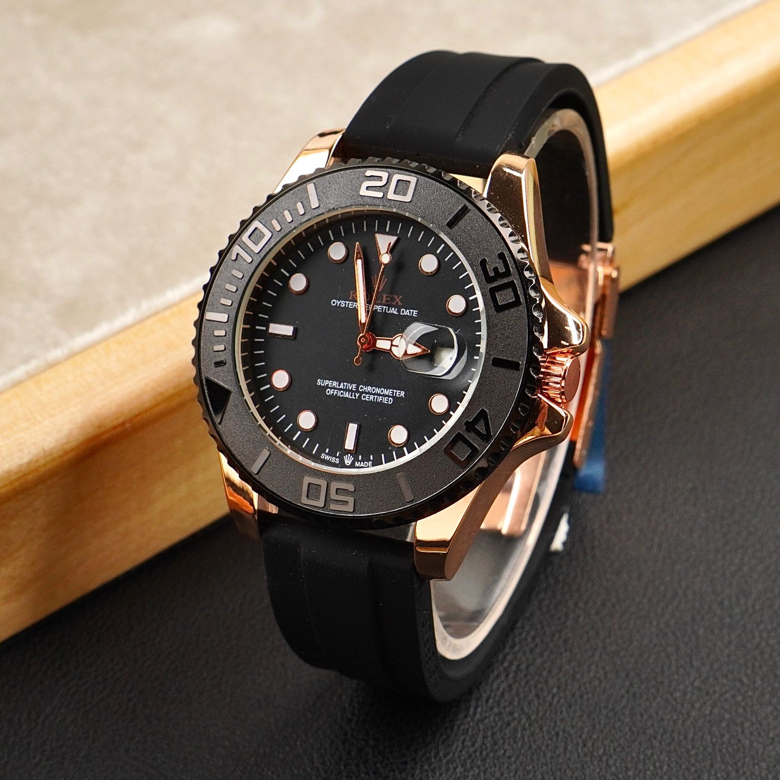 RLX - Silicon Strap - Master Lock - Men Watch -  C-1172 image 0