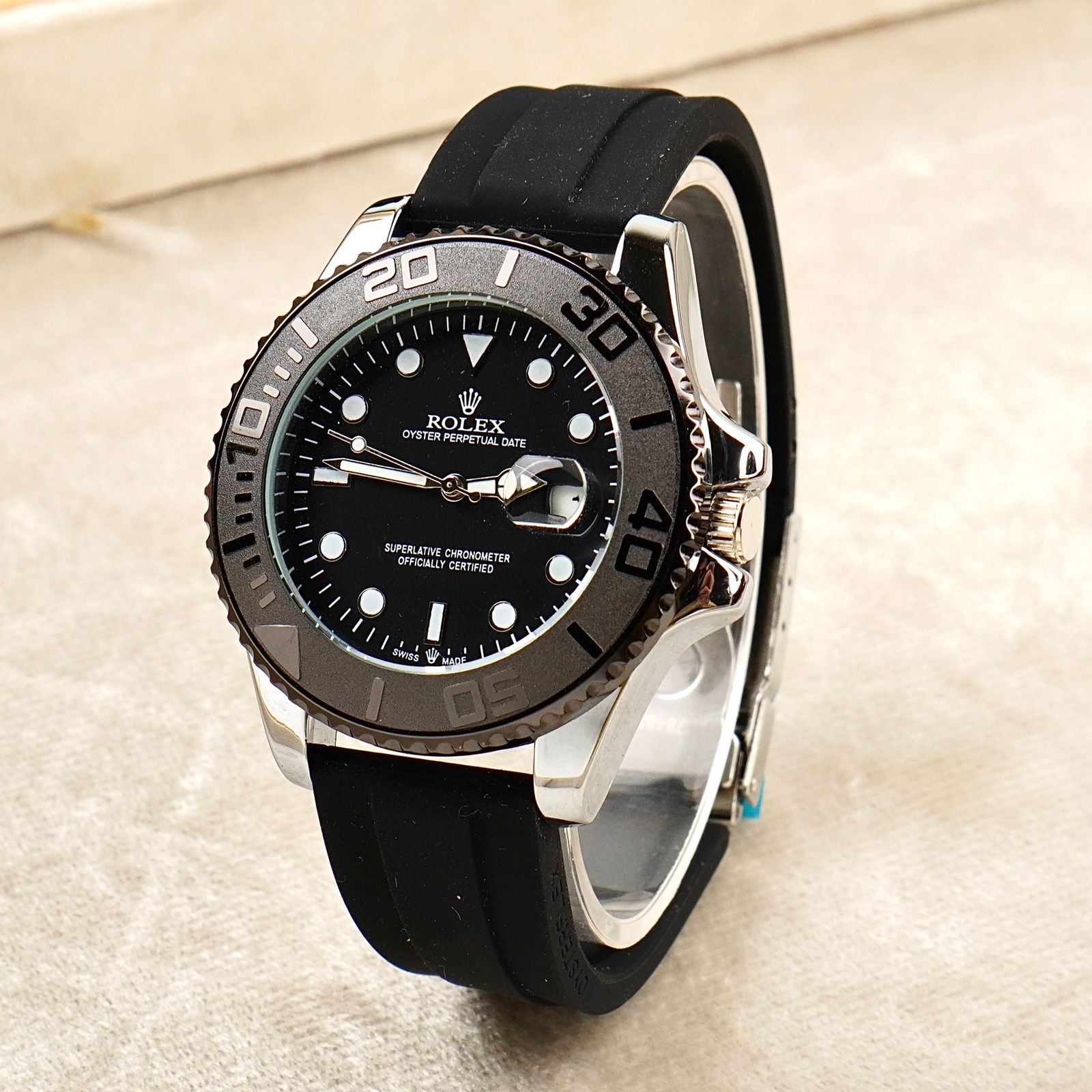 RLX - Silicon Strap - Master Lock - Men Watch -  C-1173 image 1