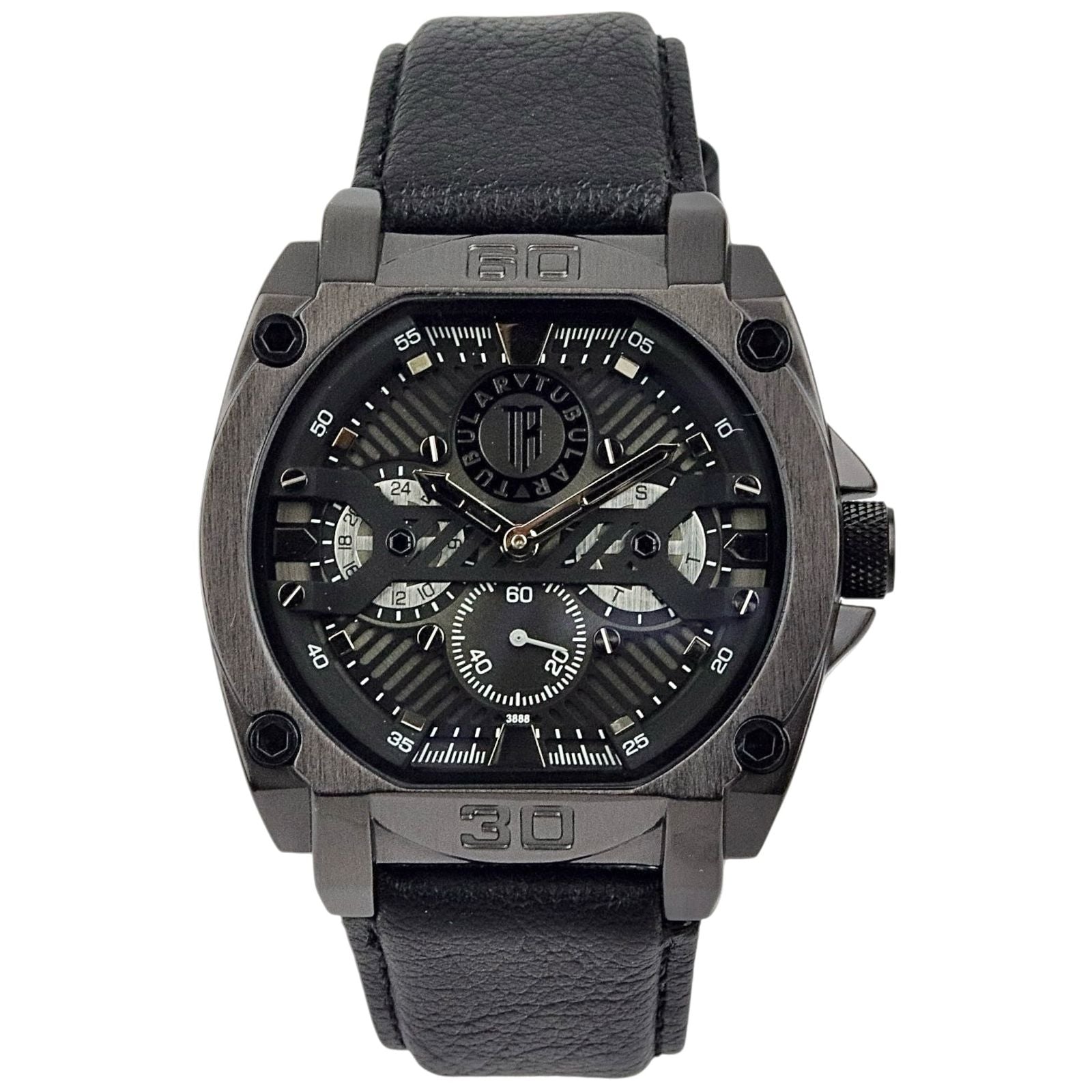 Tubular - DownSecond Watch - Leather Strap - TB-123 image 0