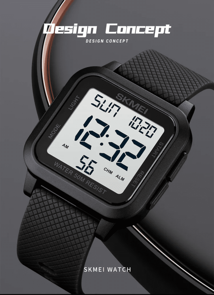 Skmei - 1894 - Digital Watch Waterproof - Blackwhite - Dials Watches