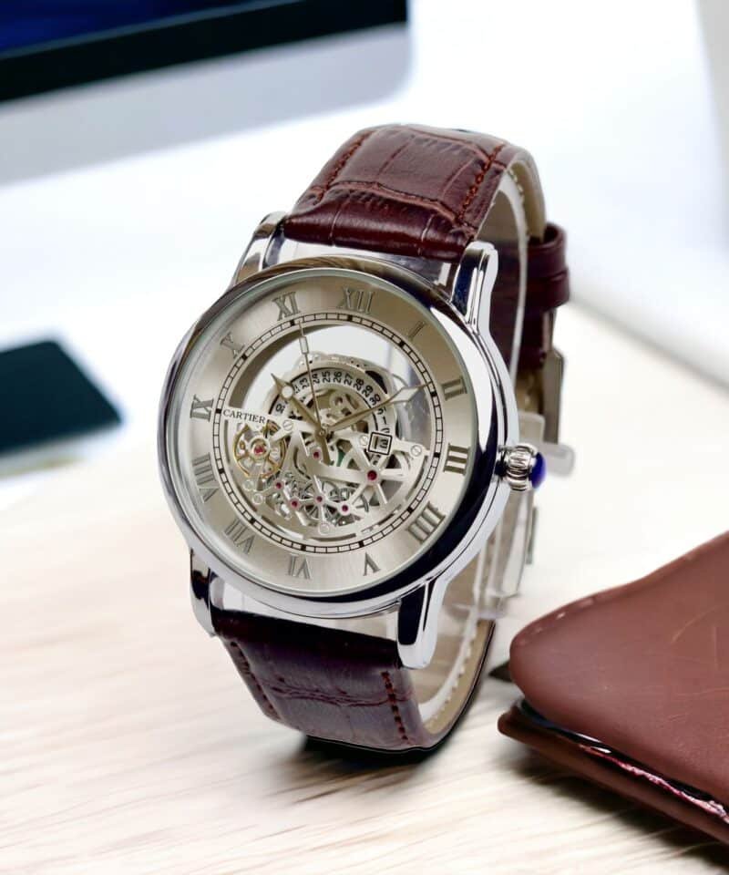 Cartier Leather Strap 42mm S 246 dials.pk