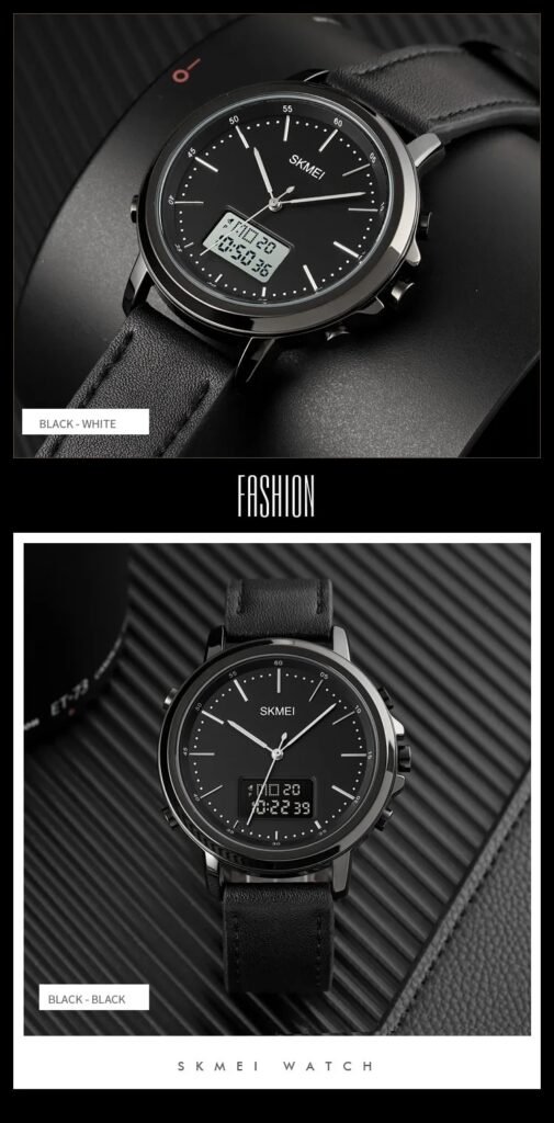 Skmei - 1652 - Leather Multifunctional Waterproof - Dials Watches