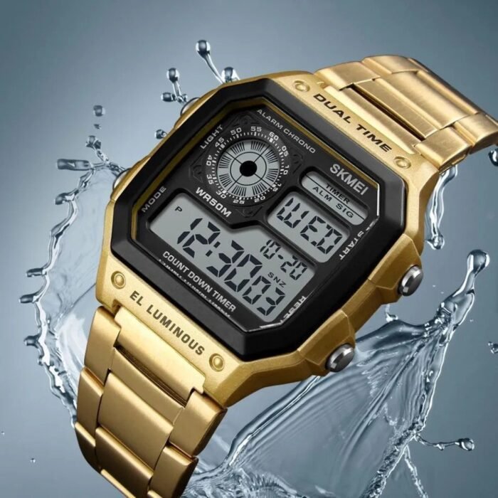 Skmei - 1335 - Count Down Waterproof - Golden - Image 1