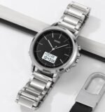 Skmei - 1652 (Chain) - Multifunctional Waterproof - Silver/White-Steel