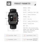 Skmei - 1868 (strap) - Digital LED Luminous Waterproof - Silver-Leather - Image 4