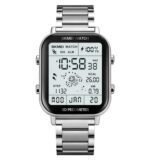 Skmei - 1888 - Digital Dial Step Count Pedometer Stainless Steel Watch - Silver