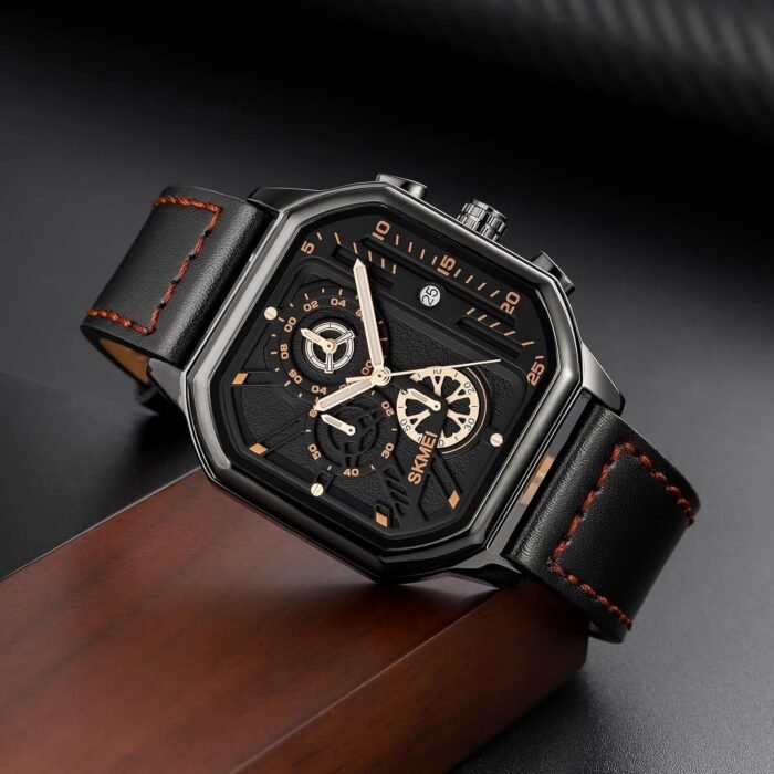 Skmei - 1963 - Waterproof Watch With Date Countdown - Black/RoseGold - Image 1