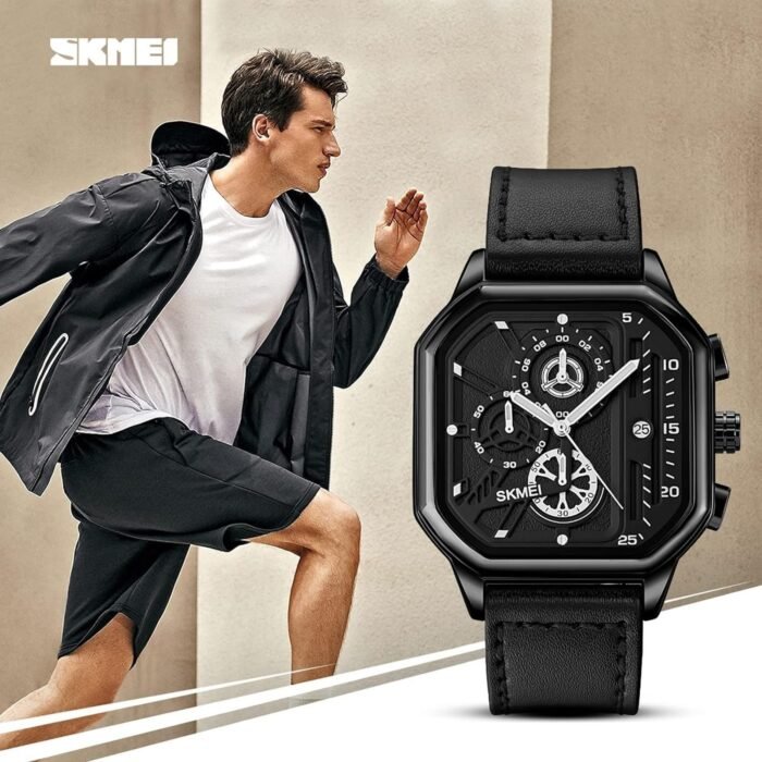 Skmei - 1963 - Waterproof Watch With Date Countdown - Black/RoseGold - Image 2