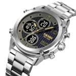 Skmei - 1975(chain)- 30m Waterproof Mutifunctional - Silver/Black-Steel