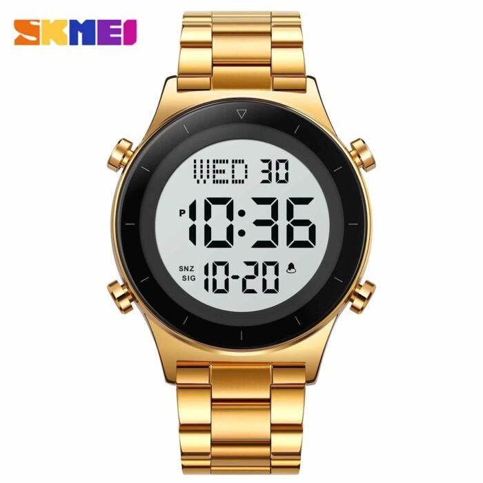 Skmei - 2079 - Electronic Waterproof Multifunctional - Golden - Image 1
