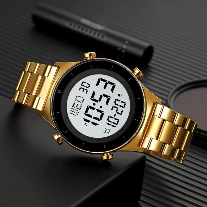 Skmei - 2079 - Electronic Waterproof Multifunctional - Golden - Image 3