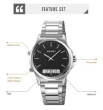 Skmei - 2120 - Electronic Luminous 30m Waterproof - Silver/Black - Image 4
