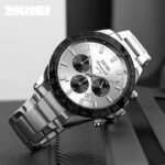 Skmei - 9259 - Stainless Steel Chronograph - Silver/Silver - Image 3