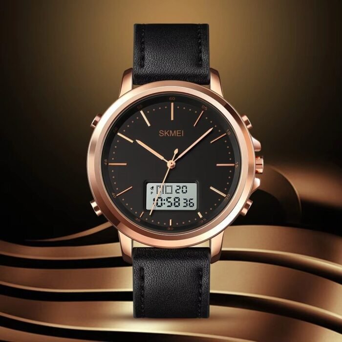 Skmei - 1652 (Strap) - Multifunctional Waterproof - RoseGold/White-Leather - Image 1