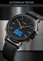 Skmei - 1652 (Strap) - Multifunctional Waterproof - Black/White-Leather - Image 5