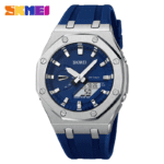 Skmei - 2243 - World time 50 Timezone- Silver/DarkBlue