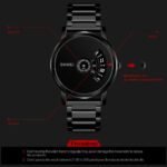 SKMEI -1260 - Waterproof Business Watch For Men - Black/Gun-Steel - Image 5