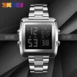 Skmei - 1369 - Luxury Gents Digital Watch - Silver - Image 4