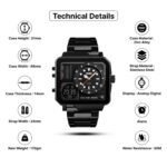 SKMEI - 1392 - High Quality Luxury Watch - Black - Image 4