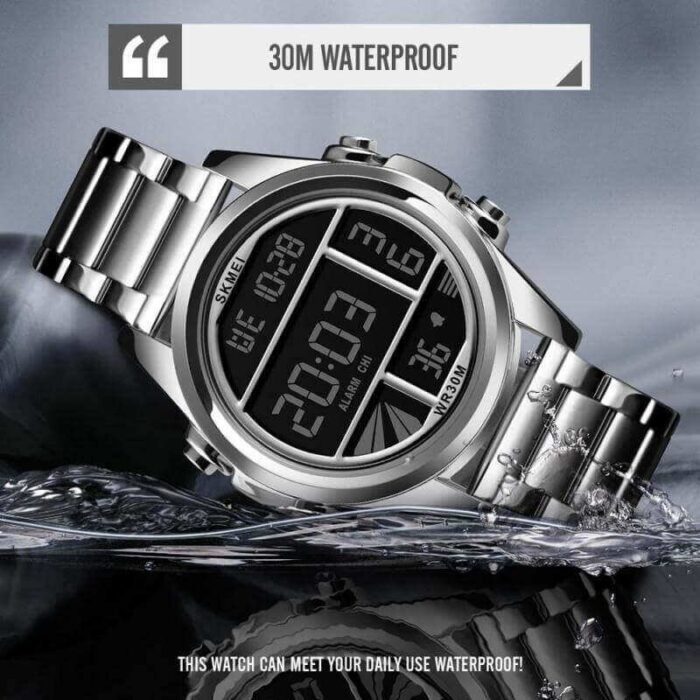 SKMEI - 1448 - High Quality Luxury Watch - Silver - Image 4