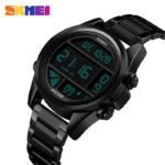 SKMEI - 1448 - Digital Sports Stainless Steel Waterproof Watch - Black - Image 2