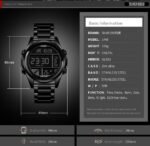 SKMEI - 1448 - Digital Sports Stainless Steel Waterproof Watch - Black - Image 4