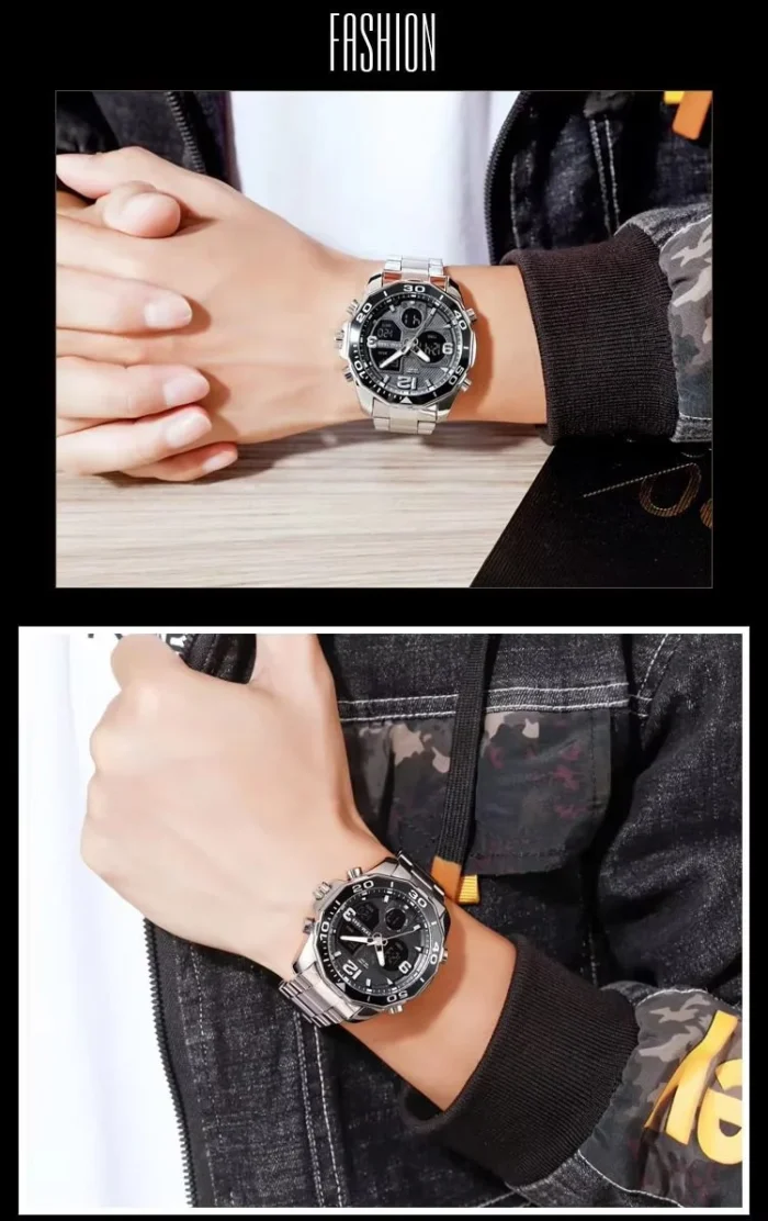 Skmei - 1649 - MultiFunctional Watch - Silver - Image 4