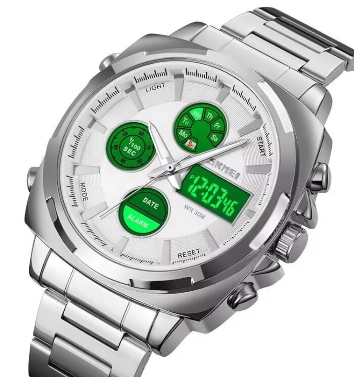 SKMEI - 1673 - High Quality Luxury Watch - Silver - Image 3