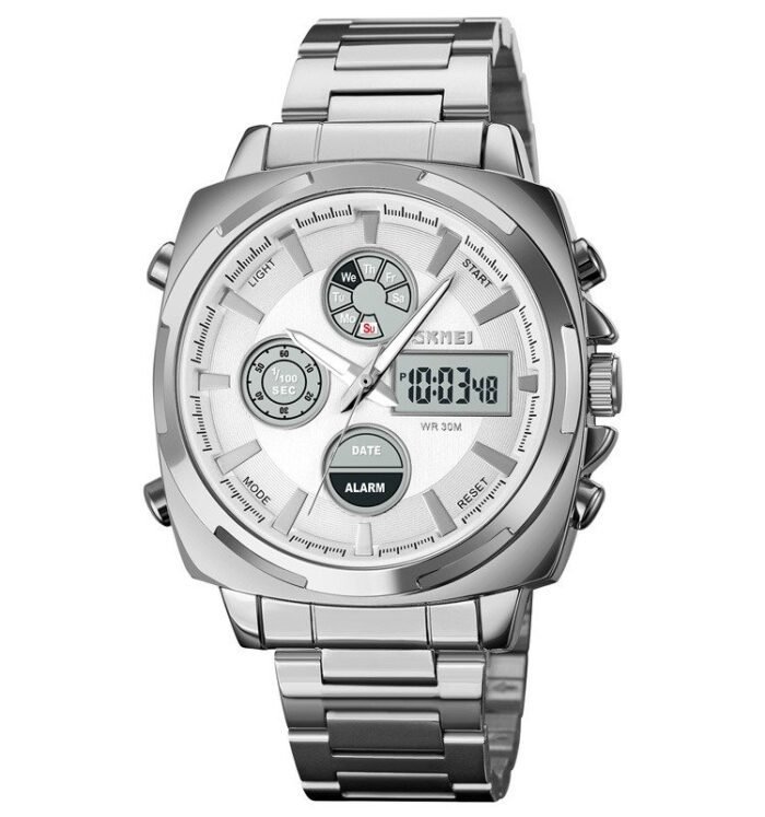 SKMEI - 1673 - High Quality Luxury Watch - Silver - Image 1