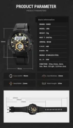 Skmei - 1881 - 50M Waterproof - Gold/White - Image 4