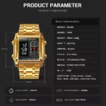 Skmei - 1868 (Chain) - Digital LED Luminous Waterproof - Golden-Steel - Image 4