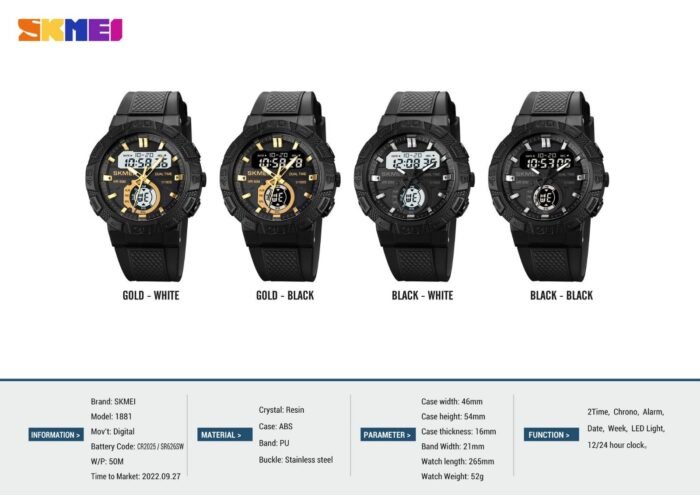 Skmei - 1881 - Digital Analog - Black/Black - Image 7