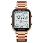 Skmei - 1888 - Step Count Pedometer Digital Dial Stainless Steel Strap Watch for Men - Rosegold - Image 7