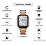 Skmei - 1888 - Step Count Pedometer Digital Dial Stainless Steel Strap Watch for Men - Rosegold - Image 6