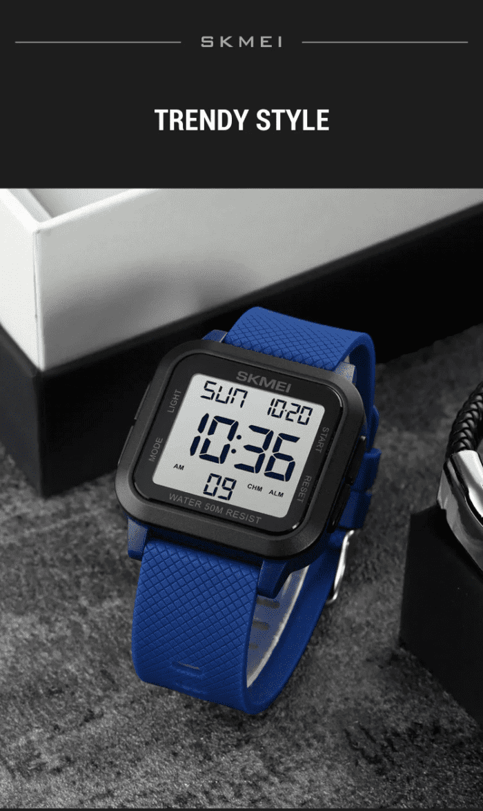 Skmei - 1894 - Digital Watch Waterproof - Blue/white - Image 3