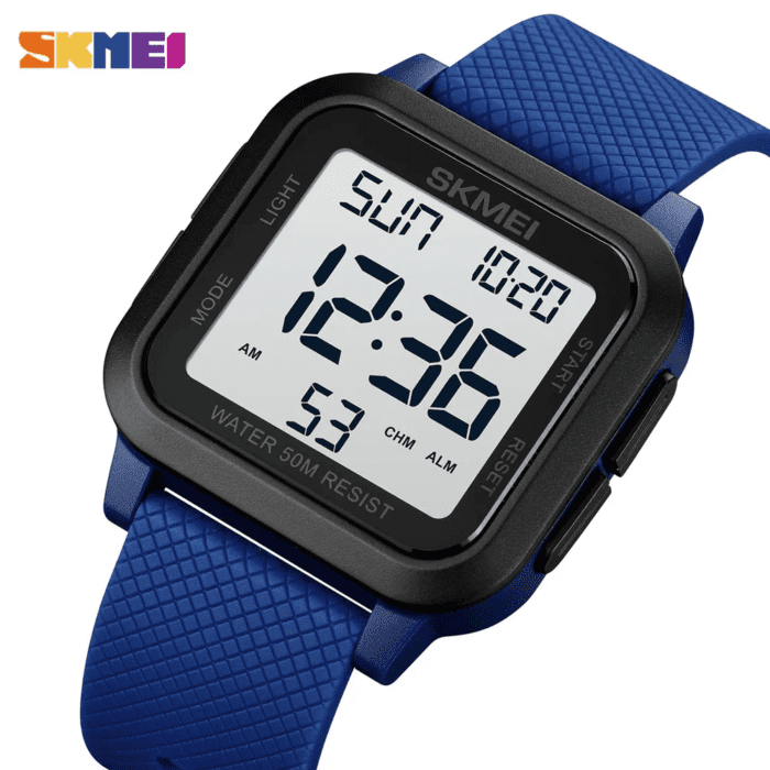 Skmei - 1894 - Digital Watch Waterproof - Blue/white - Image 1