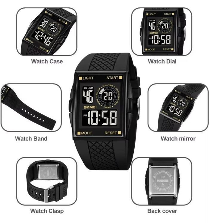 SKMEI - 1967 - High Quality Luxury Watch - Black/Black - Image 3