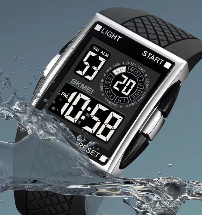 SKMEI - 1967 - High Quality Luxury Watch - Silver/Black - Image 4