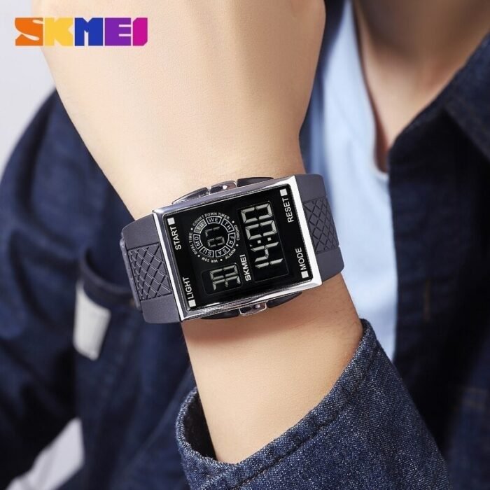 SKMEI - 1967 - High Quality Luxury Watch - Silver/Black - Image 2