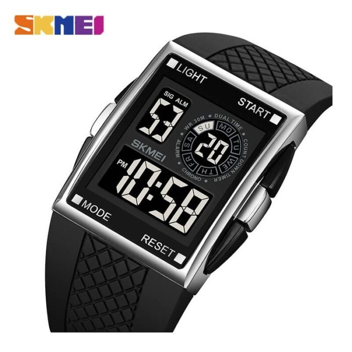 SKMEI - 1967 - High Quality Luxury Watch - Silver/Black - Image 3