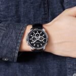 SKMEI - 2071 - High Quality Luxury Watch - Silver/Black-Leather - Image 5