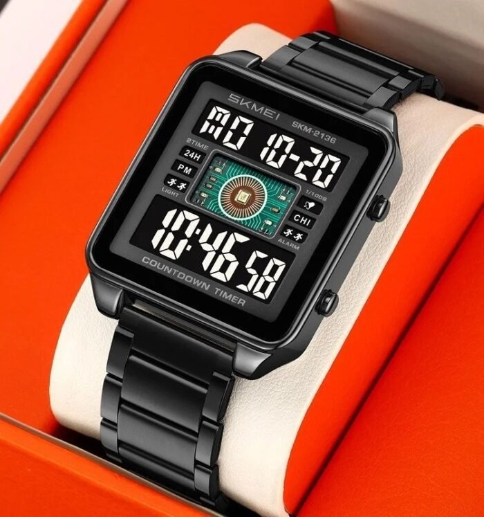 SKMEI - 2136 - High Quality Luxury Watch - Black/Black - Image 5