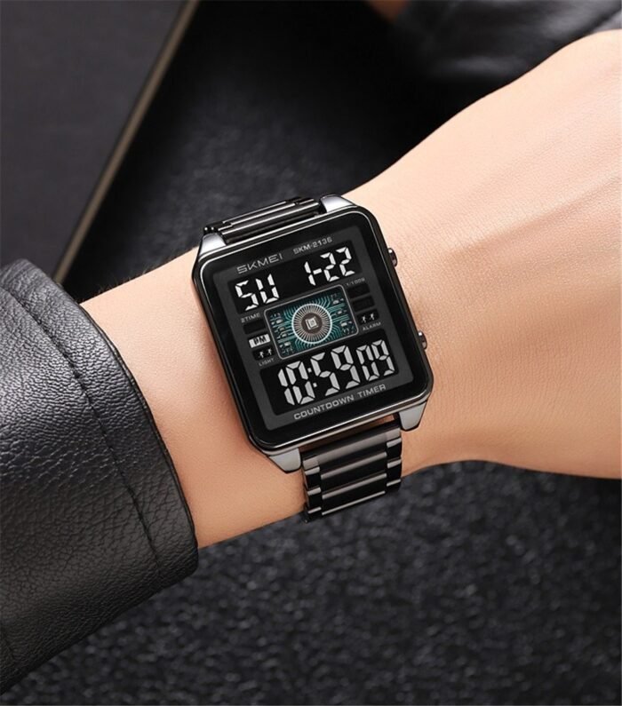 SKMEI - 2136 - High Quality Luxury Watch - Black/Black - Image 1