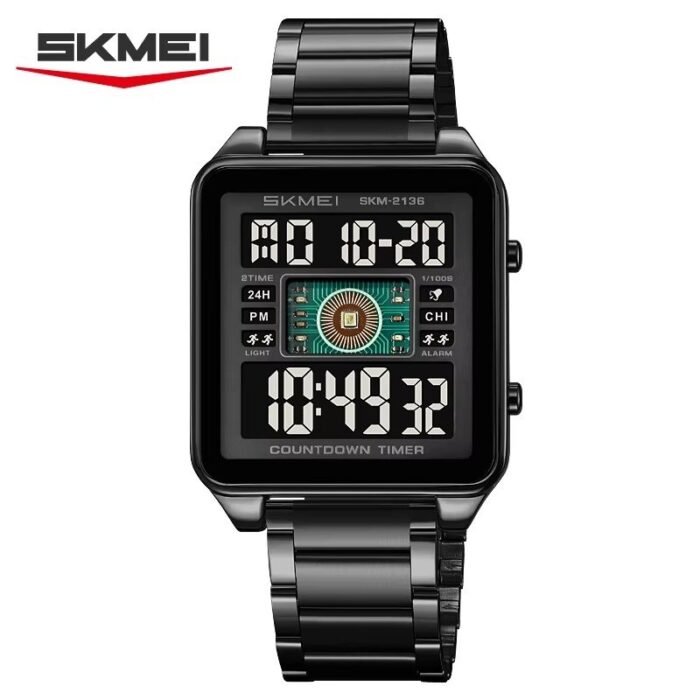 SKMEI - 2136 - High Quality Luxury Watch - Black/Black - Image 3