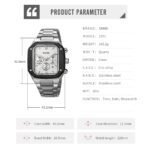 SKMEI - 2201 - High Quality Luxury Watch - Silver - Image 4